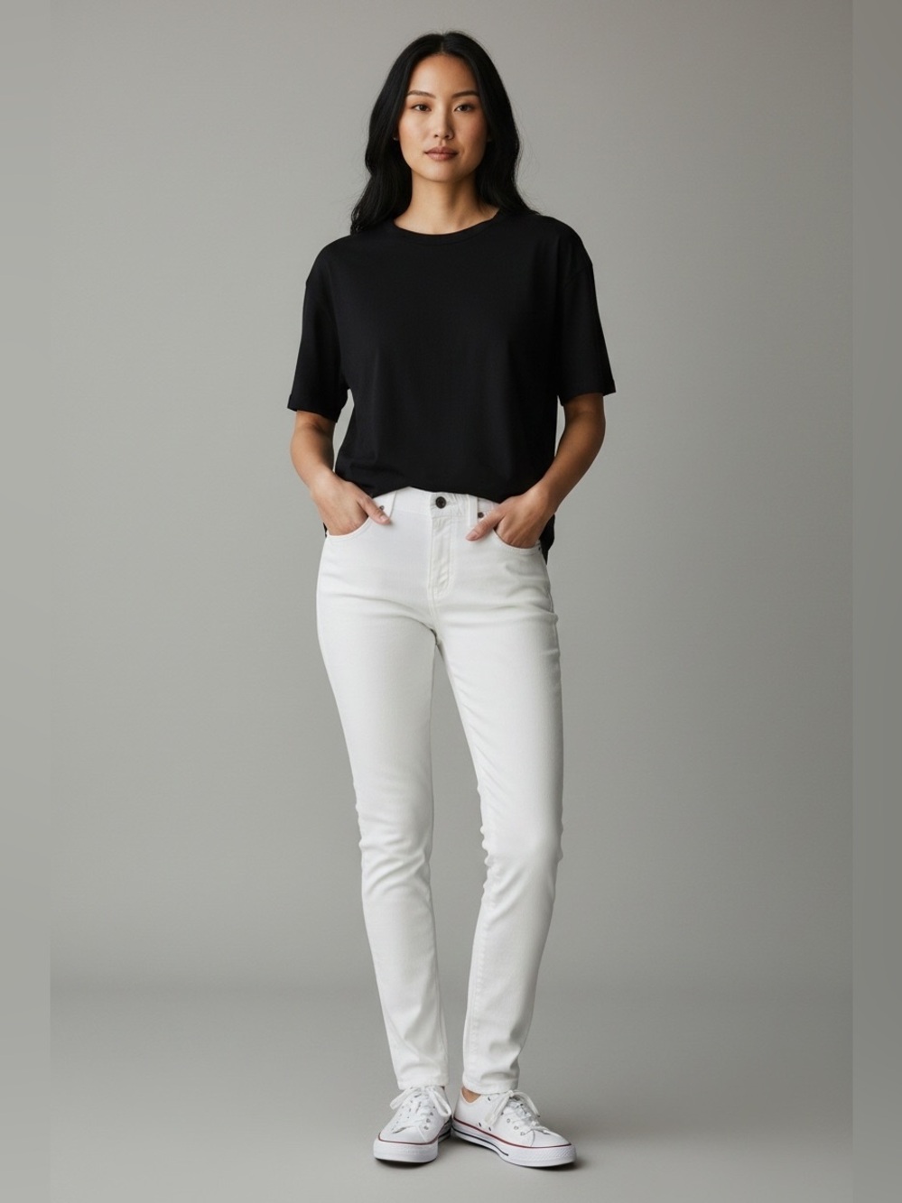 7 For All Mankind Skinny Jeans Women’s 28 White Ivory Stretch Denim